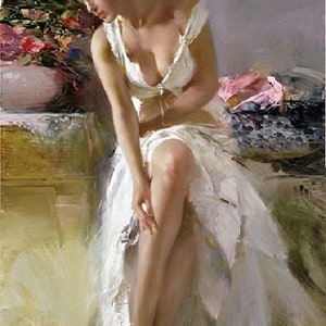 Figure oil painting on canvas modern girl  art for home decor hand painted with High Quality RA109A