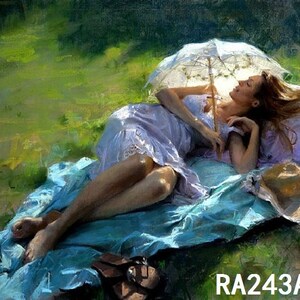 High Quality Figure oil painting Hand painted Modern Girl art On Canvas  RA243
