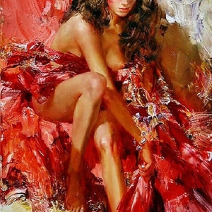 High Quality Figure oil painting Hand painted Modern Girl art On Canvas  RA224A
