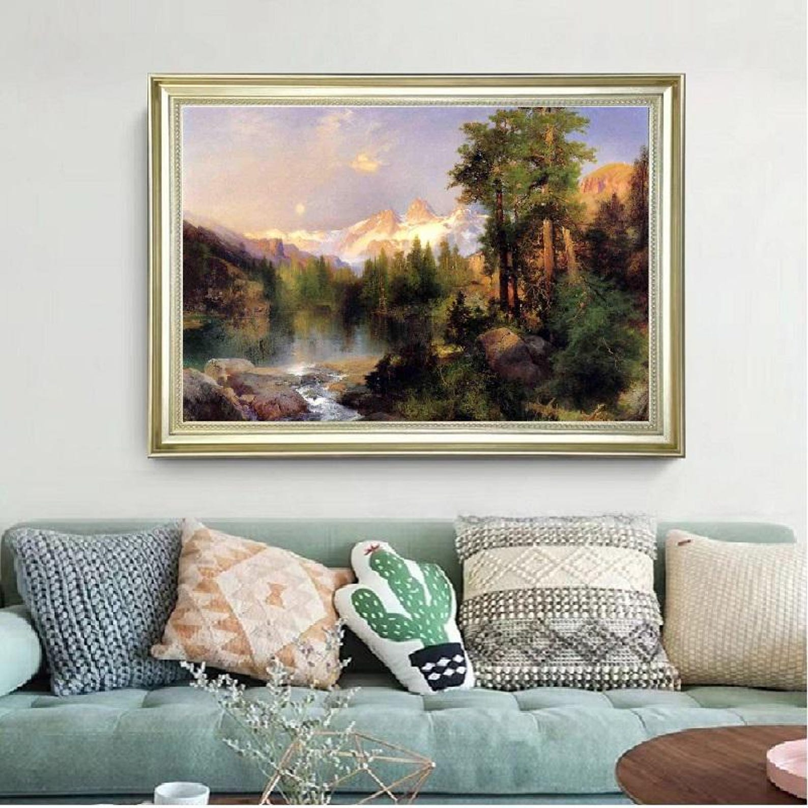 Landscape Oil Painting on Canvas Scenic Wall Art for Home Decor Hand ...