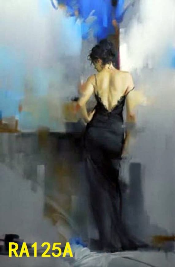 High Quality Oil Painting Hand Painted Modern Girl Art on Etsy