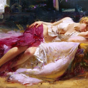Figure oil painting on canvas modern girl  art for home decor hand painted with High Quality RA110G