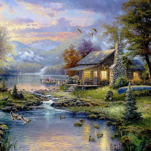 Landscape Oil Painting On Canvas Scenic Wall Art For Home Decor Hand Painted Artwork  FA112H