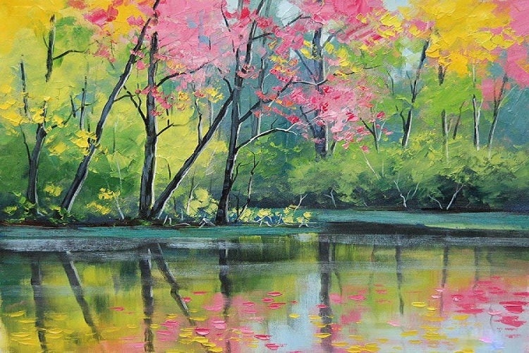 High Quality Original Oil Painting on Canvas Hand Painted Landscape Art ...