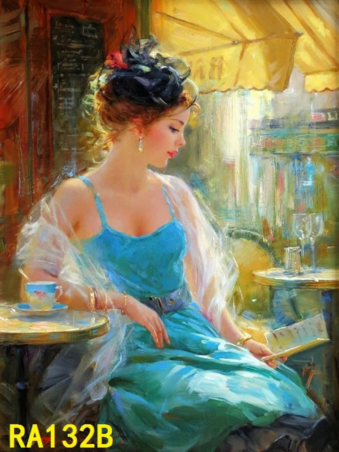 High Quality Oil Painting Hand Painted Modern Girl Art on Canvas RA132