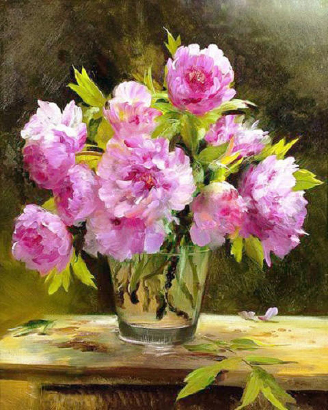 High Quality Flower Oil Painting on Canvas Hand Painted Etsy