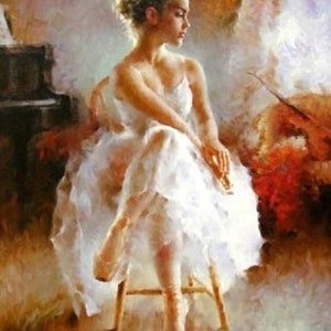 Hochwertiges Ölgemälde Handgemalt Ballet Girl Kunst auf Leinwand RA226A