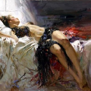 Figure oil painting on canvas modern girl  art for home decor hand painted with High Quality RA110C