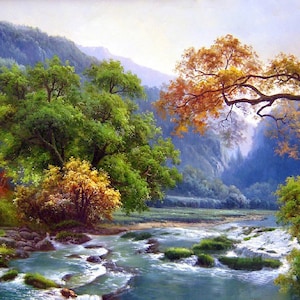 High Quality Original oil painting On Canvas Hand painted  Landscape Art FB005