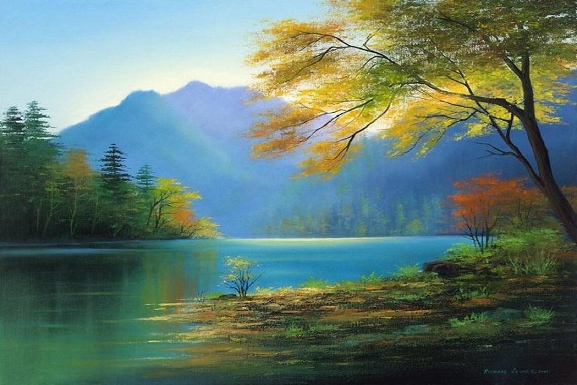 Landscape Oil Painting on Canvas Scenic Wall Art for Home Decor Hand ...