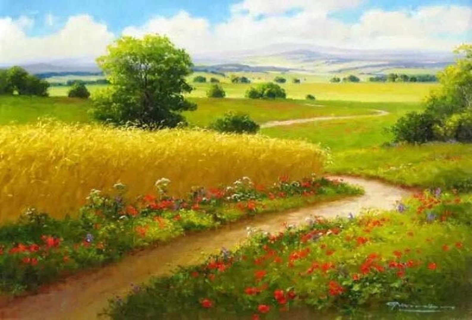High Quality Landscape Oil Painting on Canvas Hand Painted Art for Home ...