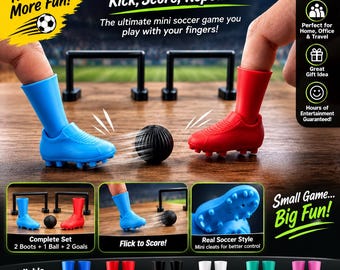 3D-gedrucktes Fingerfußballspiel, Mini-Tischfußballschuhe, tragbares Desktop-Spielzeug
