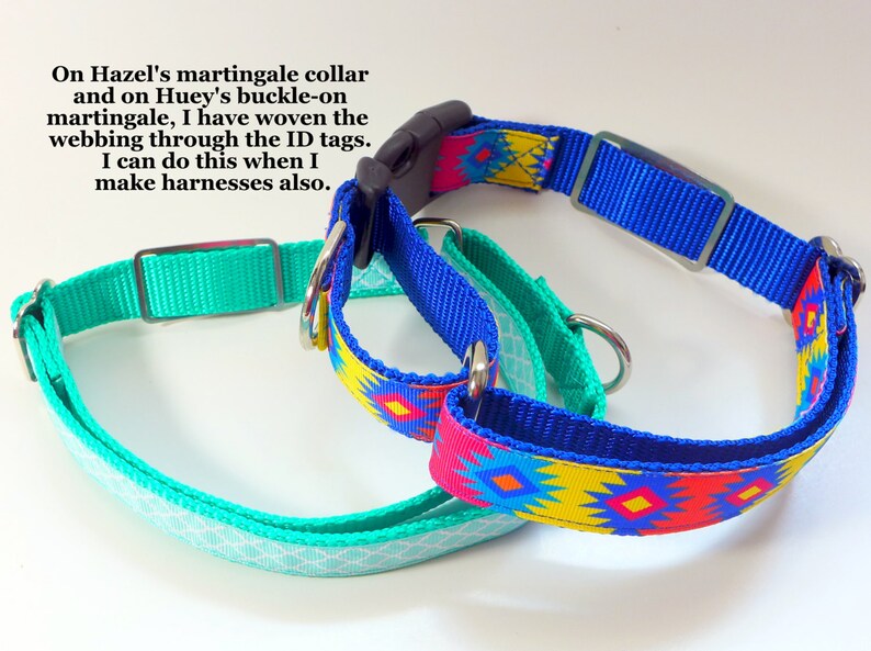 Dog ID Tag for Martingale Collar Regular collar harness Etsy