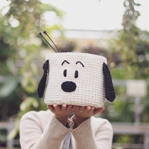 snoopy basket crochet PDF Pattern _ in English