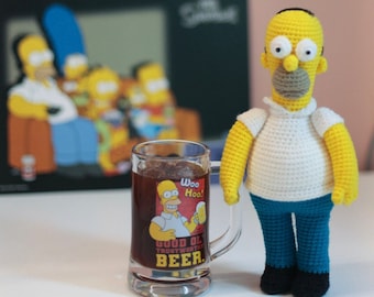 Hormer Simpson crochet doll PDF Pattern _ in English