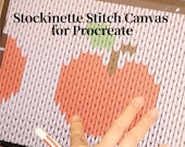 Stockinette Stitch Procreate Canvas – Knitting Chart Template for Colorwork Visualization