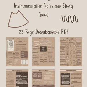Physics and Instrumentation (SPI); Ultrasound study guide PDF/Ultrasound notes digital download 2026