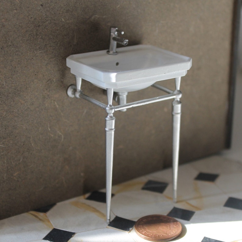112 Edwardian Style Bathroom Sink and Stand STL for 3D Print Etsy