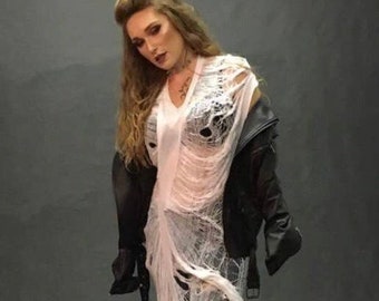 Hand shredded dress