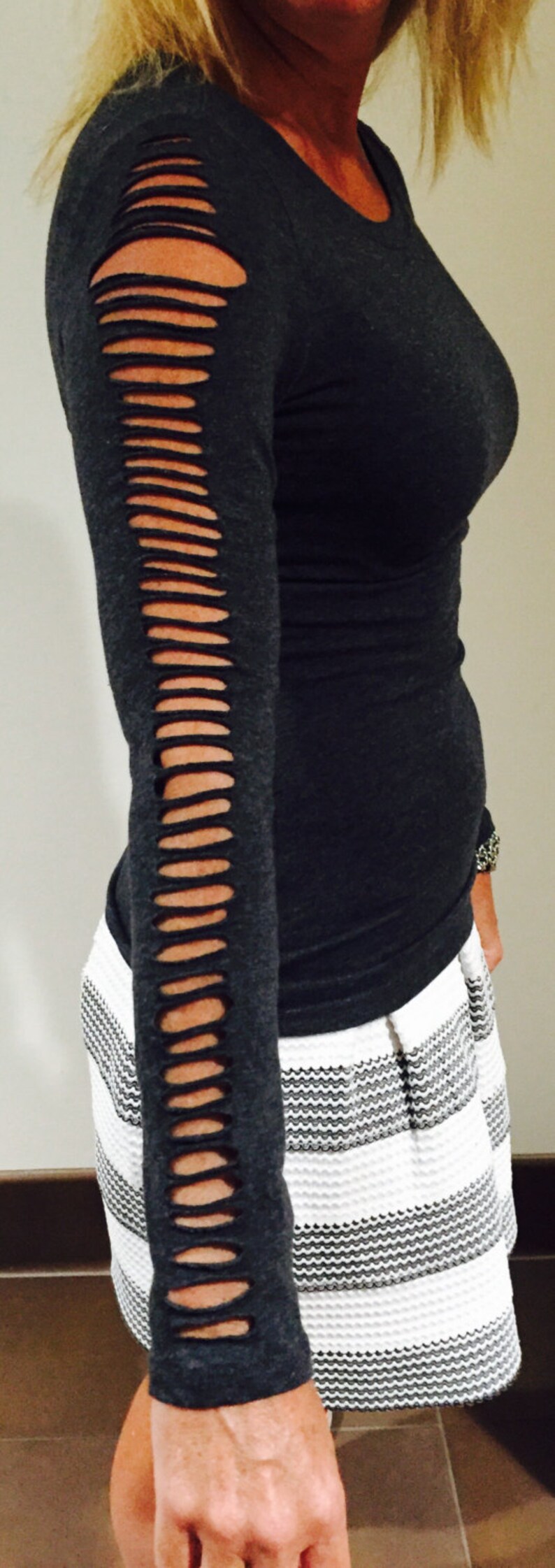slashed tshirt