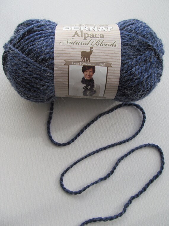 Bernat Alpaca Chunky Knitting Yarn Natural Indigo Blue Heather Free Pattern Etsy Sweden