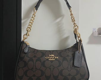 Vintage Coach Soho Bag 9541 Black Leather Small Shoulder Hobo Bag
