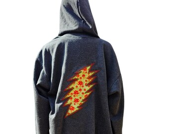 Mushroom Back Patch Hoodie Large