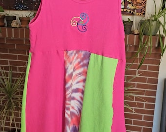 Upcycled T-Shirt Tank Top Dress Youth XL