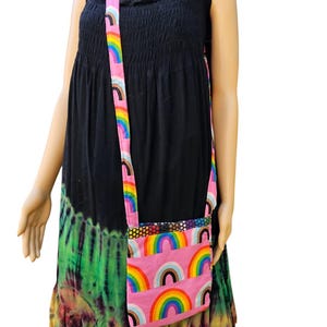 Small Rainbow Pride Crossbody Quilted Purse with Pocket