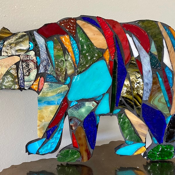 Stained Glass Bear Etsy