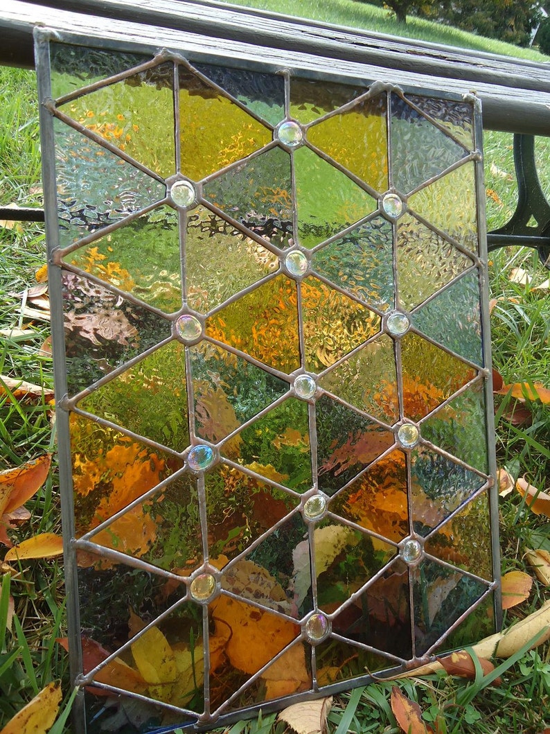 Stained Glass Window Transom Panel Valance Suncatcher Curtain Etsy