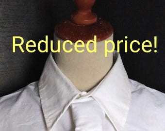 Origami Tie Front Top, Subtle Mixed-Tone White Ivory Blouse, Sleeveless Vest (Size S)