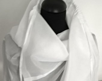 White shirt,wrap shirt,white blouse ,M/L ,wide collar soft thin pure cotton,Belt comes as gift , white high neck blouse,FREE shipping