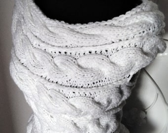 Hand Knit Peplum Sweater, Spiral Braid ,short sleeves Soft wedding Designer Knitwear,  (S/M)