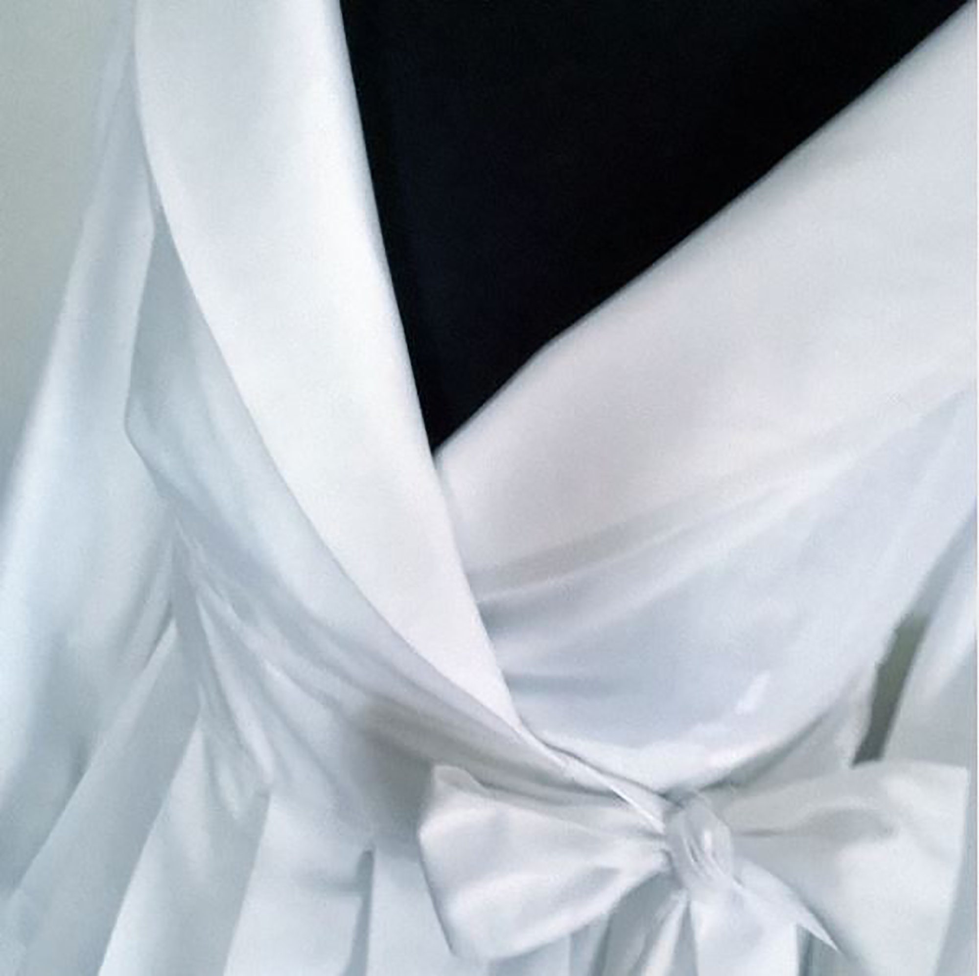 White Blouse Wrap Cotton Shirt, Large Collar,tie Closure, Wedding ...