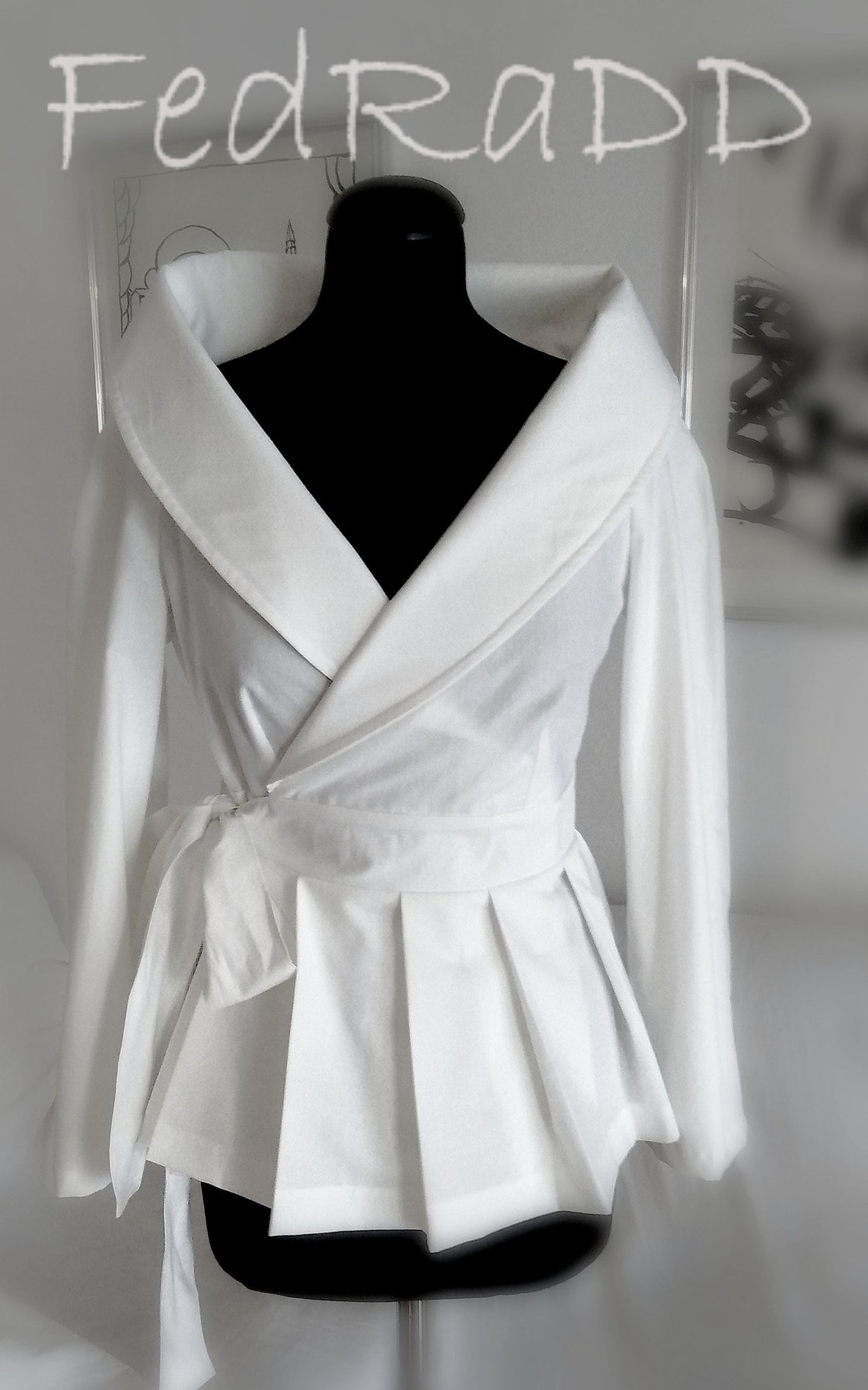 White Half Zipper Ribbed Blouse