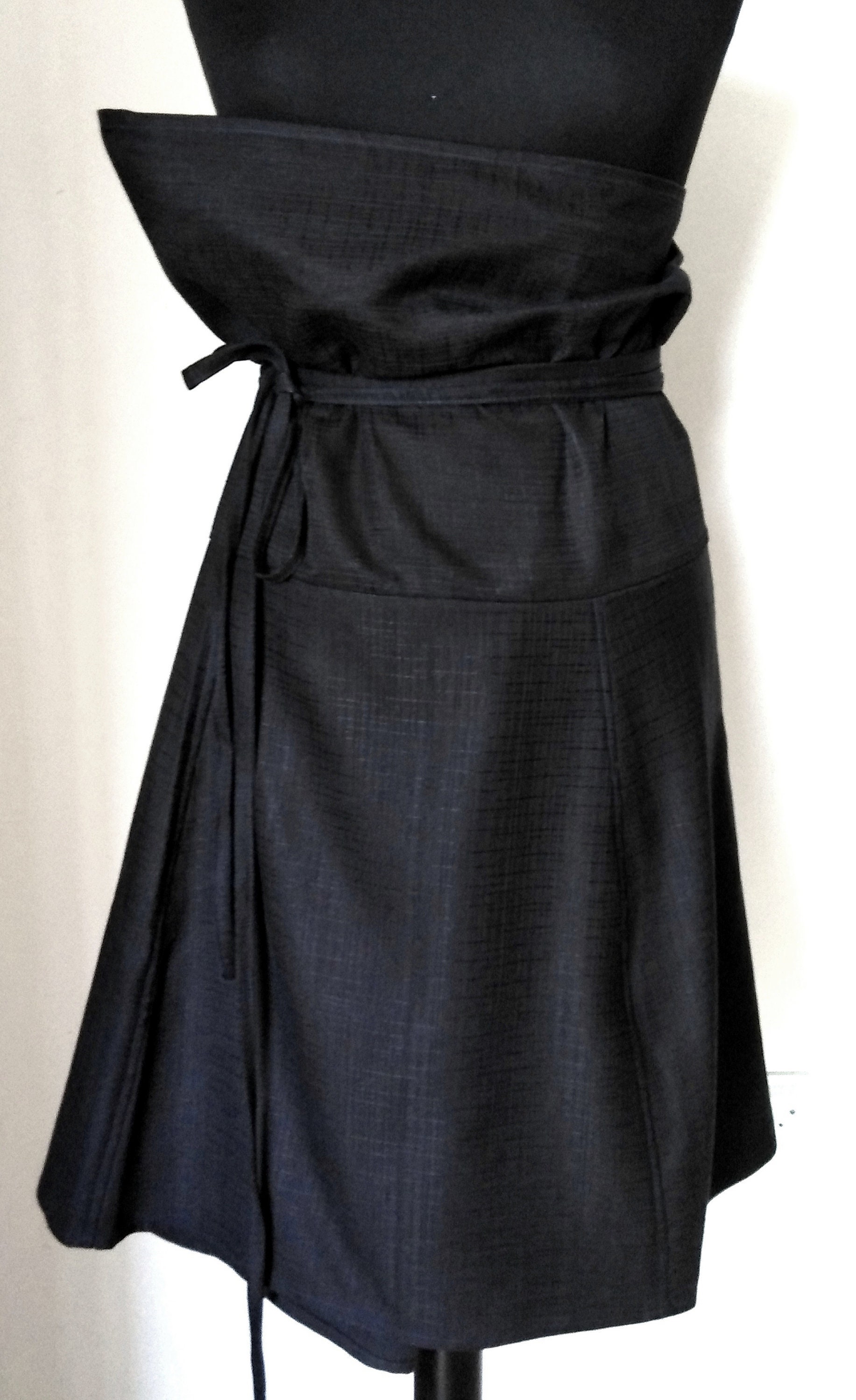 Skirt/blue Wrap High Waist Skirt S-M-L Sizes Versatile Skirt - Etsy