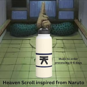 Anime Naruto Heaven Ninja Scroll Stainless Steel Water Bottle 32 oz