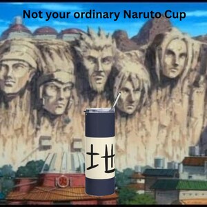 Unique Earth Scroll Stainless Steel Tumbler, 20oz Naruto inspired cup