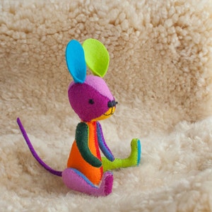 Mouse Pattern PDF, soft toy. Make him any way you like. Multicoloured, brown, grey or white. He will look just as great. image 3