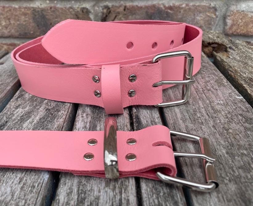 Wide Pink Belt - Etsy display picture 1