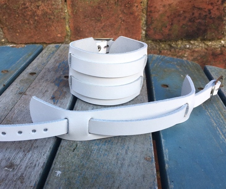 Real Leather Strap Buckle Wristband Bracelet Choice of Real Leather Strap Buckle Wristband Bracelet Choice of