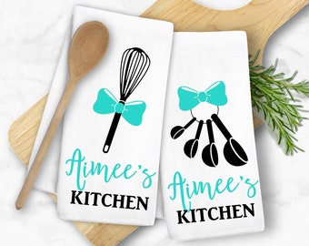 Personalized Kitchen Towels; Mothers Day Gift; Bridal Shower Gift; Wedding Gift
