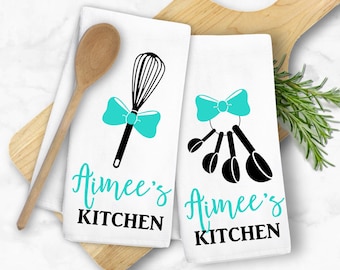 Personalized Kitchen Towels; Mothers Day Gift; Bridal Shower Gift; Wedding Gift