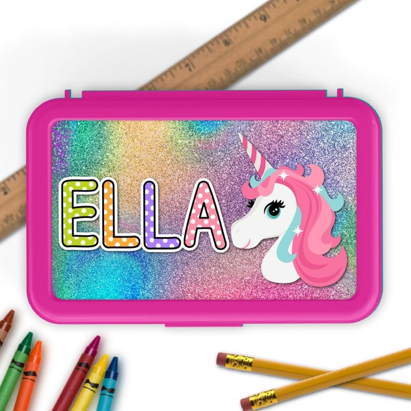 Custom Unicorn Pencil Box for School Kids