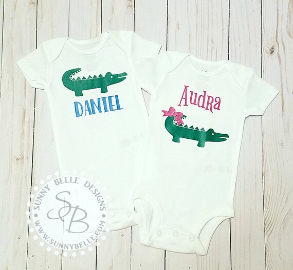 alligator onesie baby