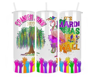 Spanish Town Mardi Gras Tumbler; Parade Tumbler