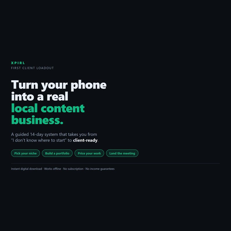 XPIRL Short-Form Video Business Starter Kit | 14-Day Local Client System (Digital Download) imagen 1
