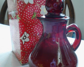 Vintage Avon Strawberry Bath Foam Pitcher  ECS