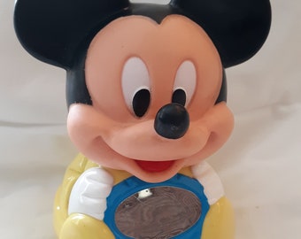 Mickey Mouse Roly-Poly Chime Toy / Vintage 70's Disney Toy